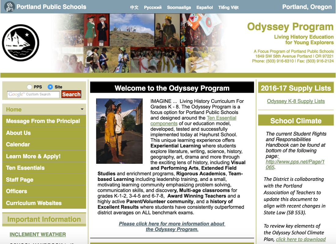 Official Odyssey Program website on PPS
